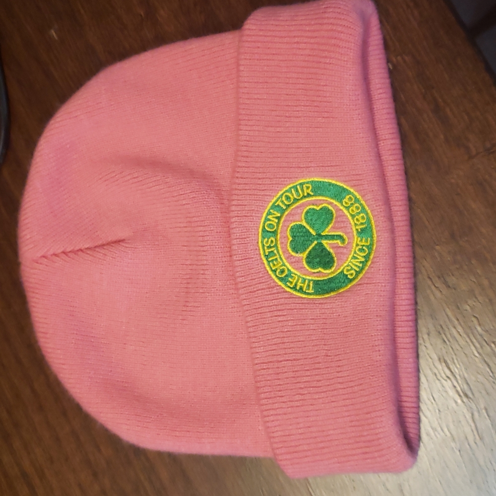 Pink Celtic FC beanie